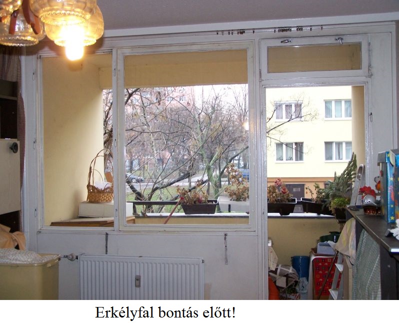 Panel ablakcsere - bontás közben